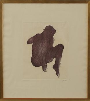 Gudmar Olovson · GUDMAR OLOVSON, färgetsning, signerad.