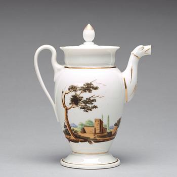 KAFFE och TESERVIS, 18 delar, porslin. Frankrike, Empire, tidigt 1800-tal.
