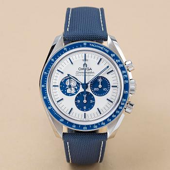 1149. Omega, Speedmaster, Moonwatch, Professional, "Silver snoopy award" 50th Anniversary, ca 2023.