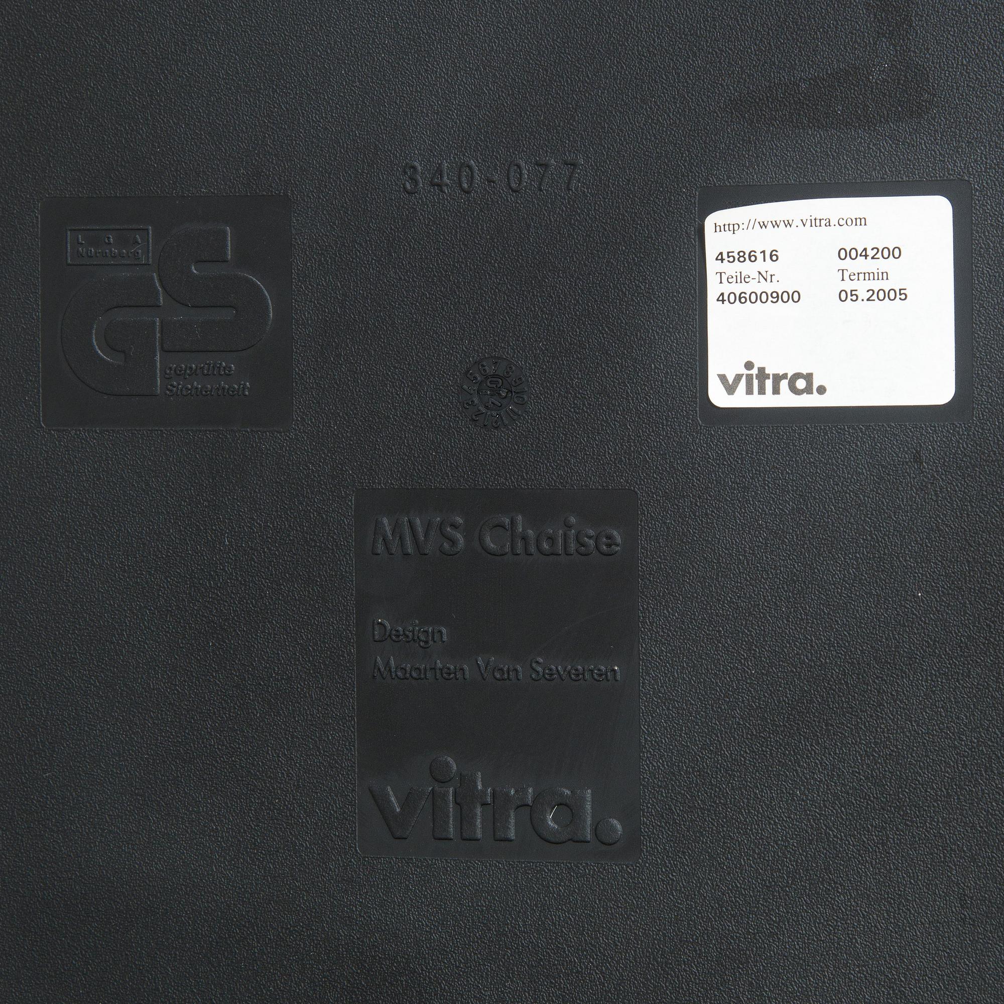 Maarten Van Severen, an "MVS Chaise" lounge chair, Vitra, 2000s.