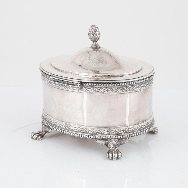 David Andersen & Co, sockerskrin, silver, empirestil, Stockholm 1909.