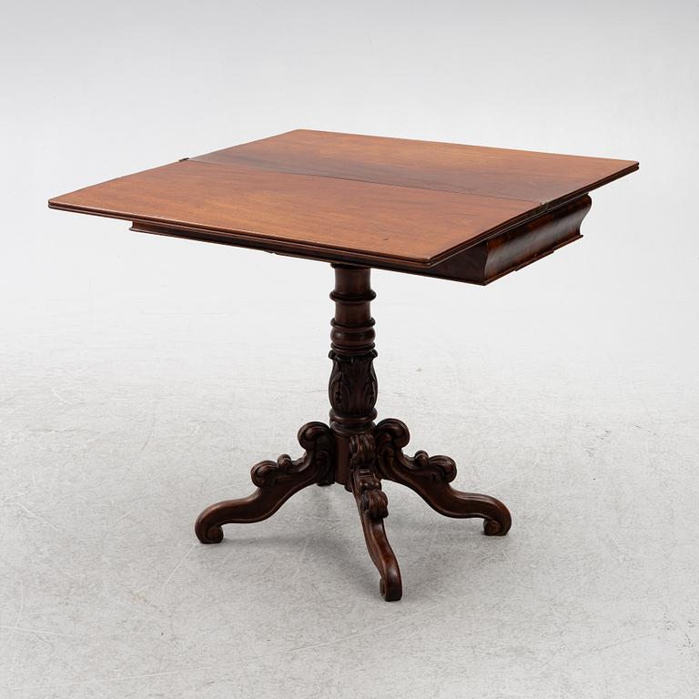 A games table, late 19th century.
