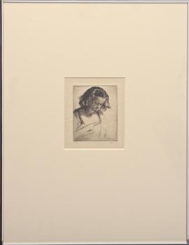 AXEL FRIDELL, etsning, sign.