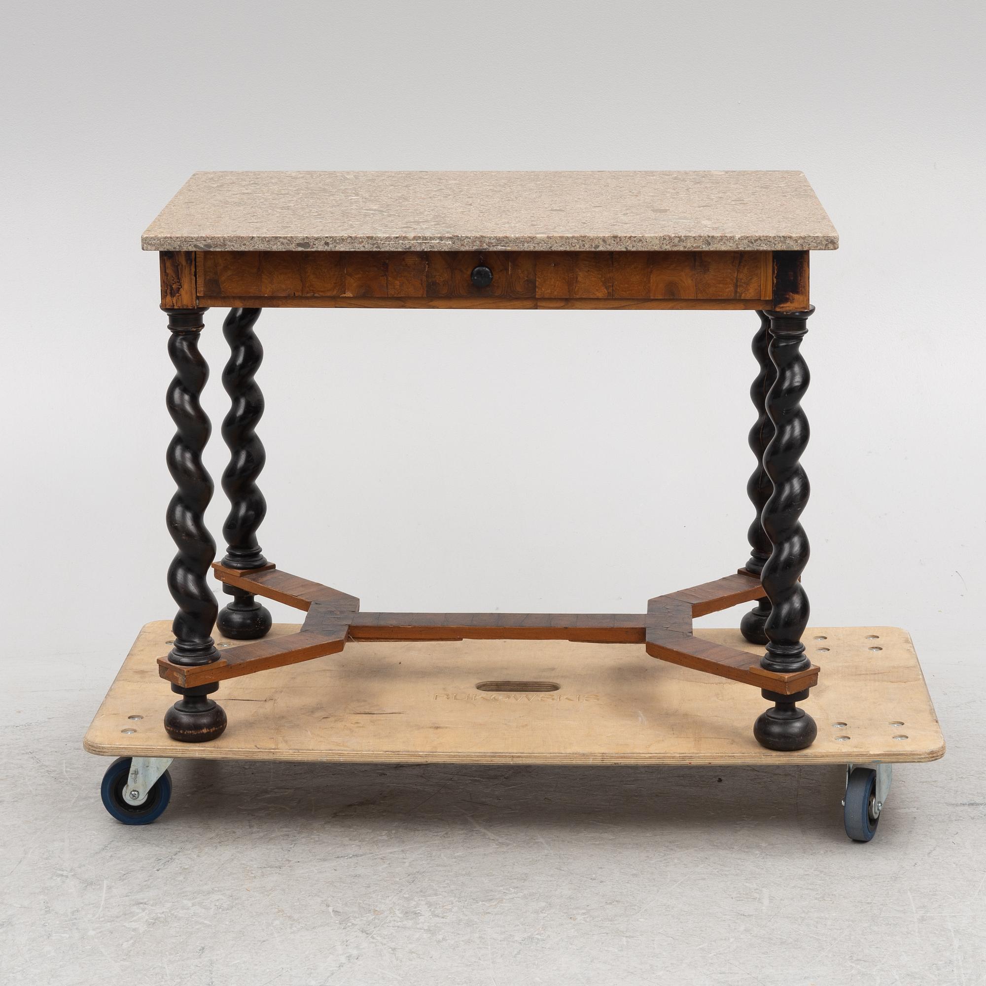 Table, Baroque style, late 19th century.