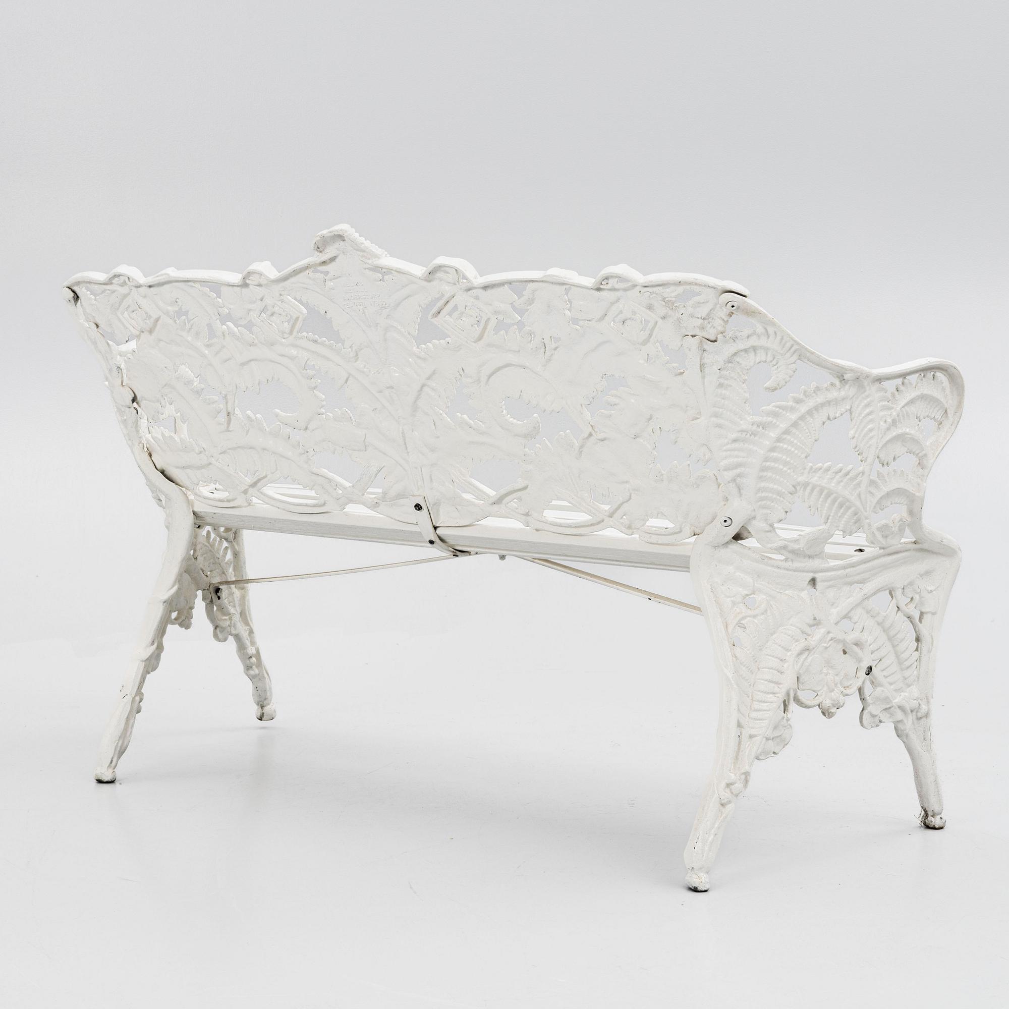 A garden sofa, Melins Metallgjuteri, Anderstorp, second half of the 20th Century.