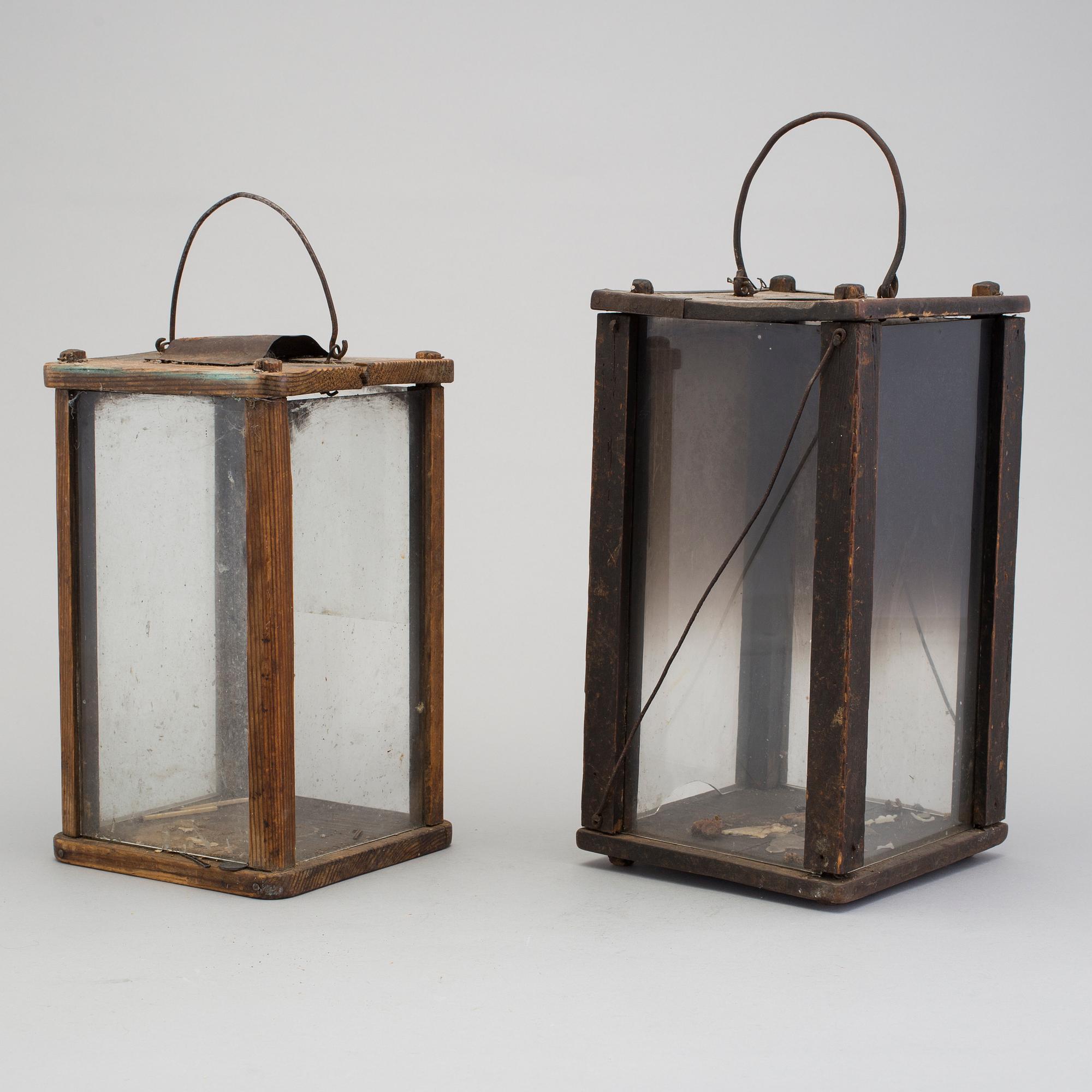 Two lantern, 1700-/1800s.