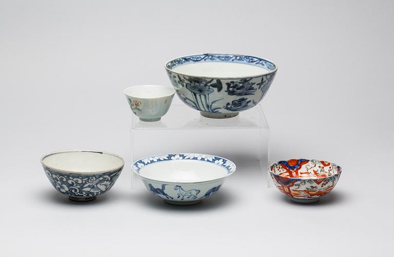 PARTI SKÅLAR, porslin, Kina.