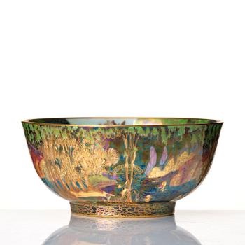 Daisy Makeig Jones, skål "Fairyland lustre", "z4968", Wedgwood, England 1920-30-tal.