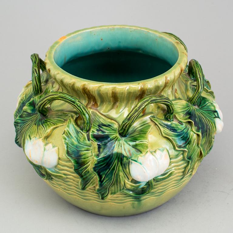 A pottery flower pot by Höganäs.