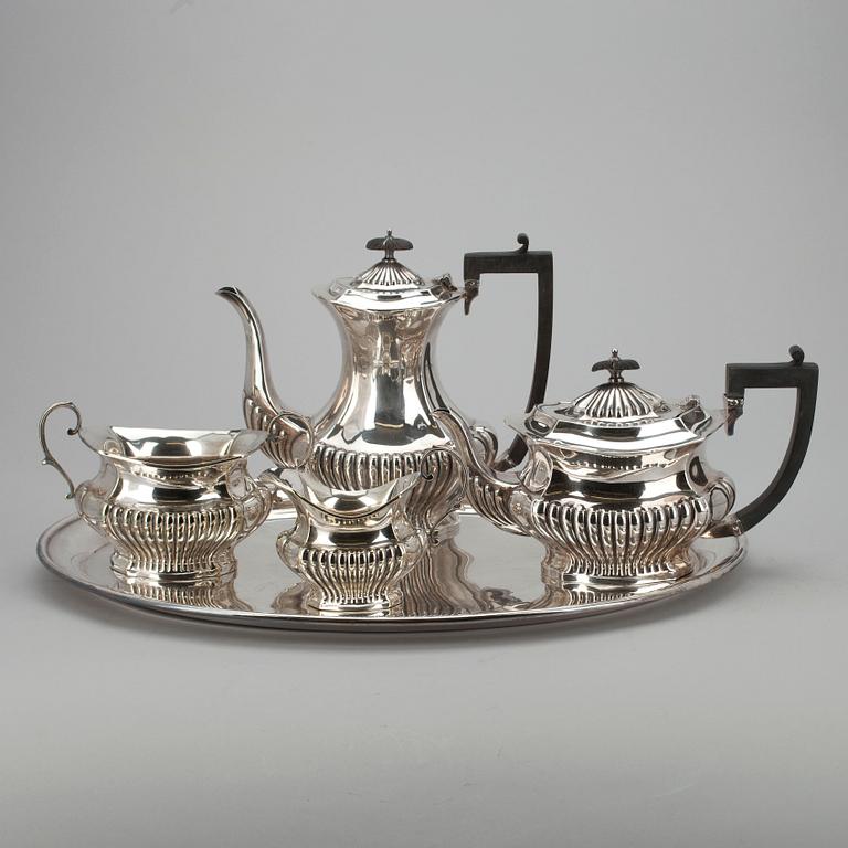 KAFFE- och TESERVIS, 5 delar, plate, England 1900-talets mitt.