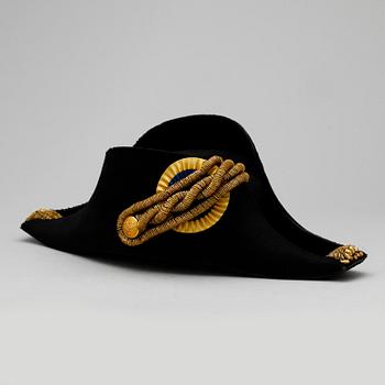BICORNE MED FODRAL, Statens järnvägar, sent 1800-tal.