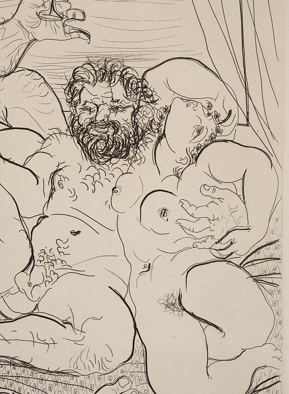 Pablo Picasso, "Scène bacchique au Minotaure".
