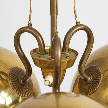 Harald Notini, taklampa, modell "11894", Arvid Böhlmarks Lampfabrik, Stockholm, 1950-tal.