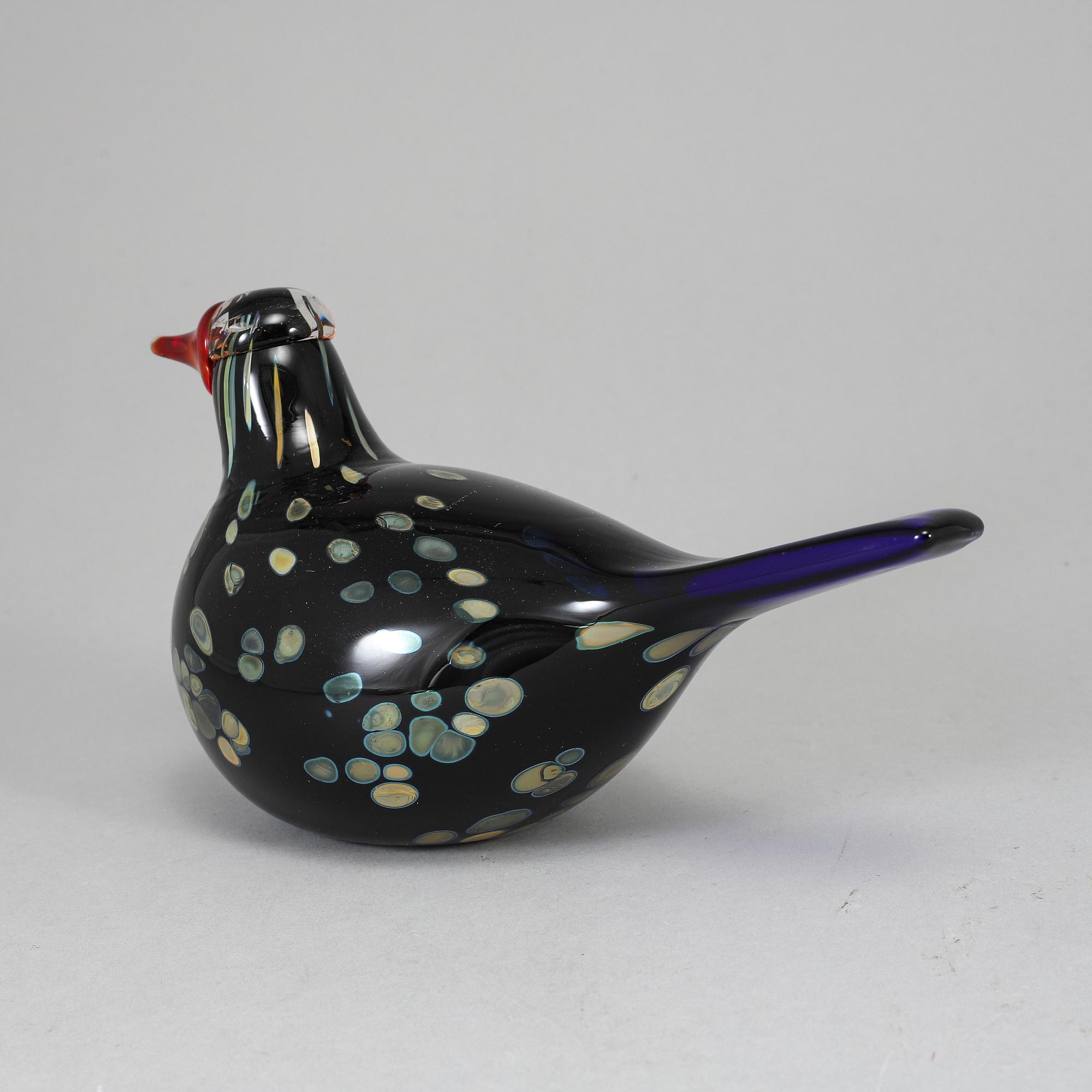 OIVA TOIKKA, glasfågel, Wildwood Cuckoo (Korpikäki), signerad O.Toikka, Nuutajärvi 2003.