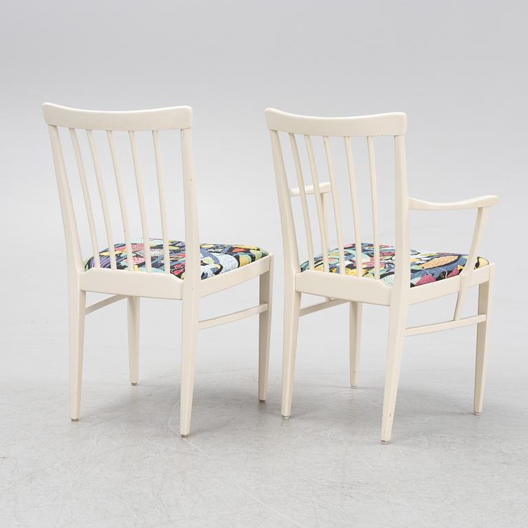 Carl Malmsten, a 'Herrgården' dining table and six chairs, Bodafors.