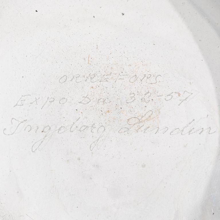 Ingeborg Lundin, vas, glas, "Äpplet", Orrefors, efter 1957.