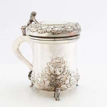 Preben Salomonsen drinking vessel baroque style sterling silver Ljungby Denmark (1964-2009).