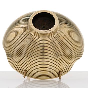 PAAVO TYNELL, A polished brass bowl, oy Taito ab, Finland.