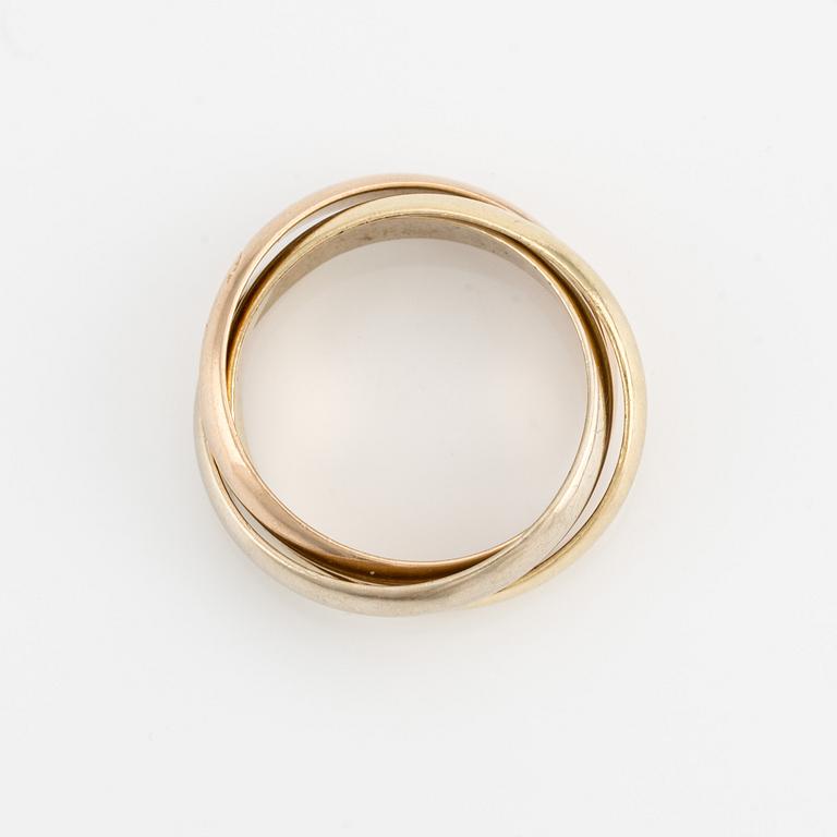 Cartier, ring, "Trinity", 18K gold in three colours.