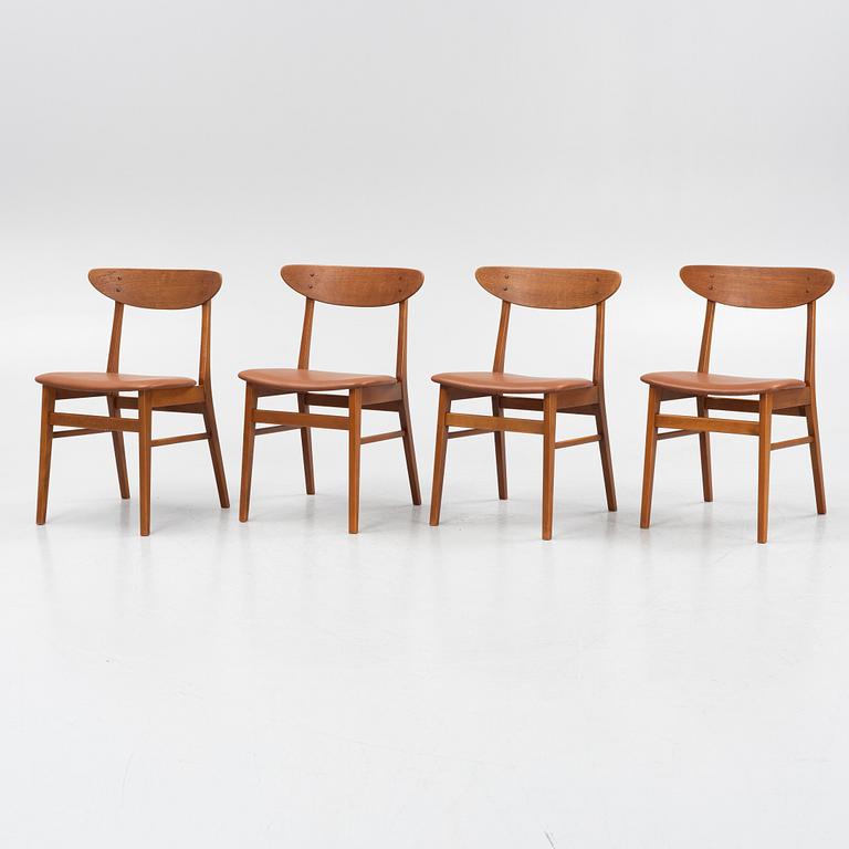 A set of four chairs, Farstrup, Denmark, 1960's.