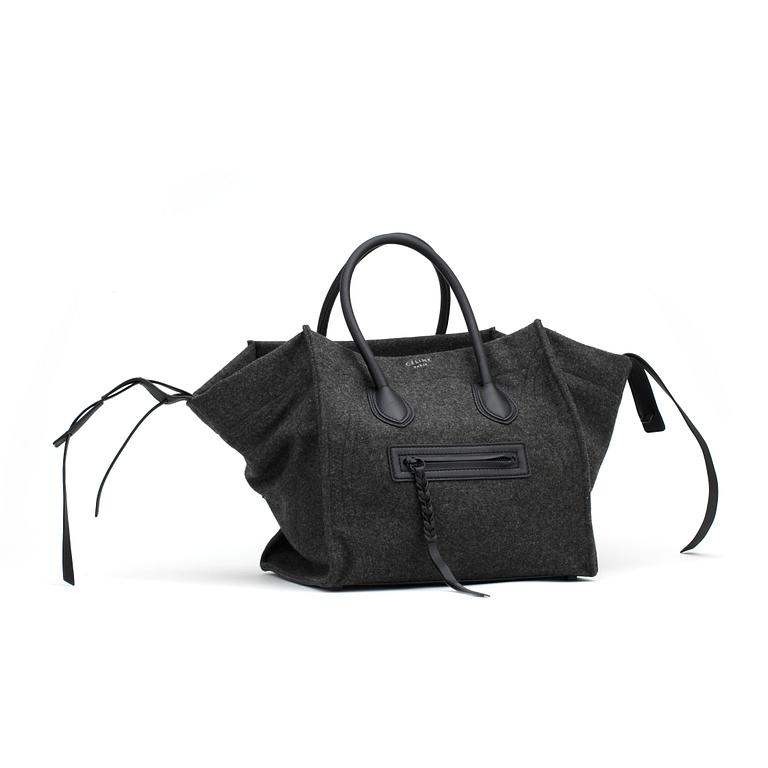 CÉLINE, a grey felt bag, "Luggage Phantom".