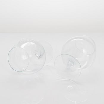 Drinking glasses, 21 pcs, with animal motifs, possibly Germany, late 20th century.