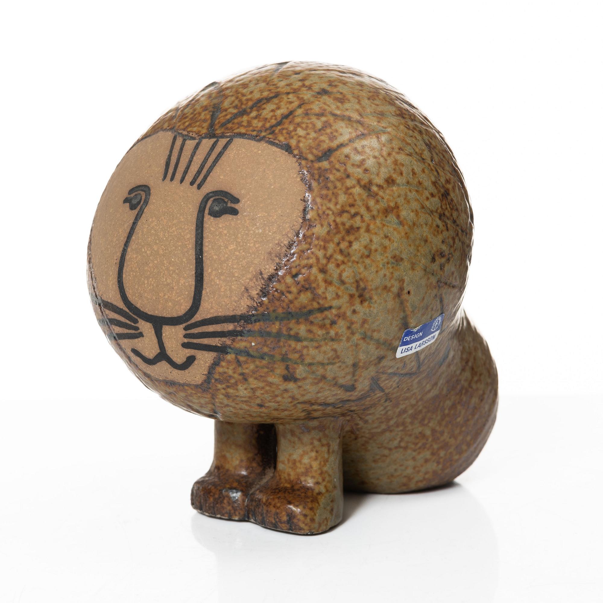 Lisa Larson, figurin, stengods, "Lejon Midi", Gustavsberg.