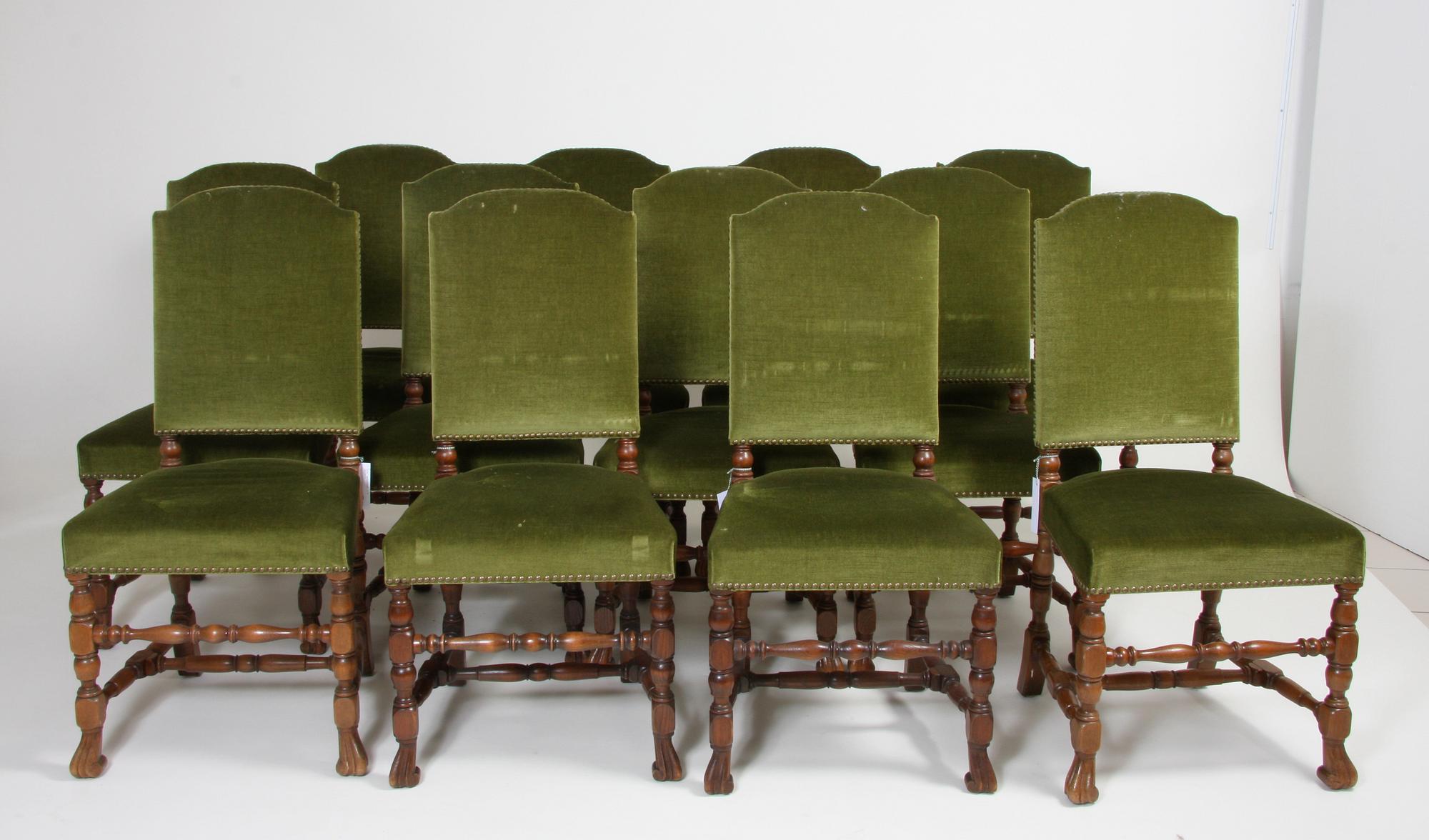 MATSALSSTOLAR, 12 st, barockstil.