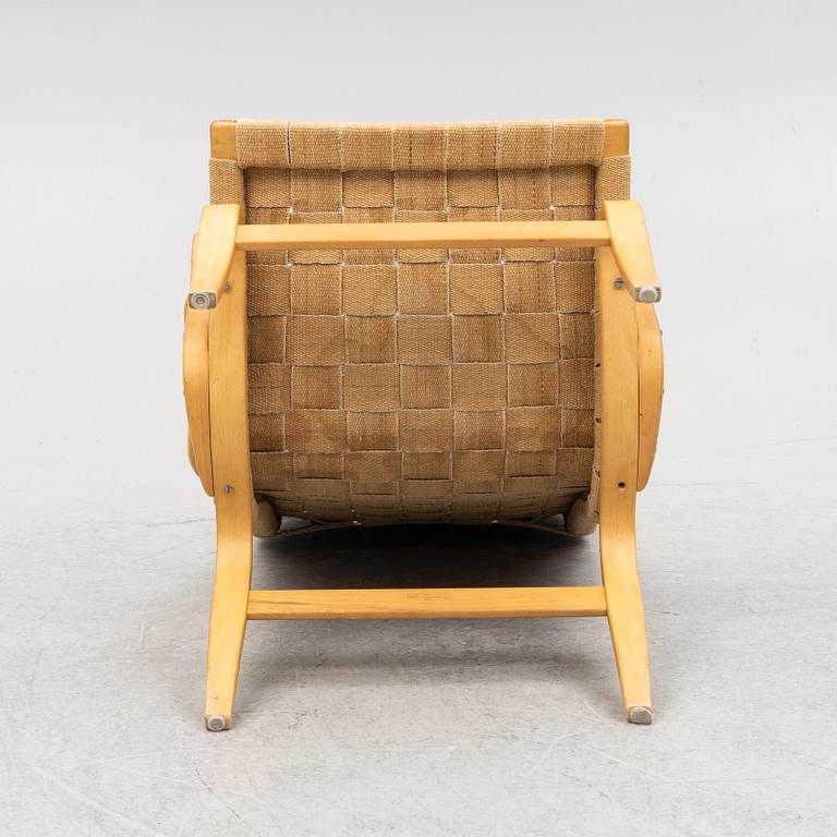 Bruno Mathsson, An 'Eva high' armchair, Firma Karl Mathsson, Värnamo, 1972.