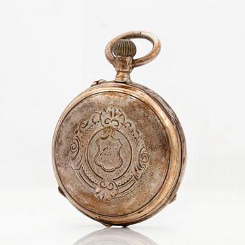 POCKET WATCH, 2 pcs, 2 movements, 1 key,