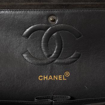 Chanel, A brown suede "Medium Double Flap Bag", 1997-1999.