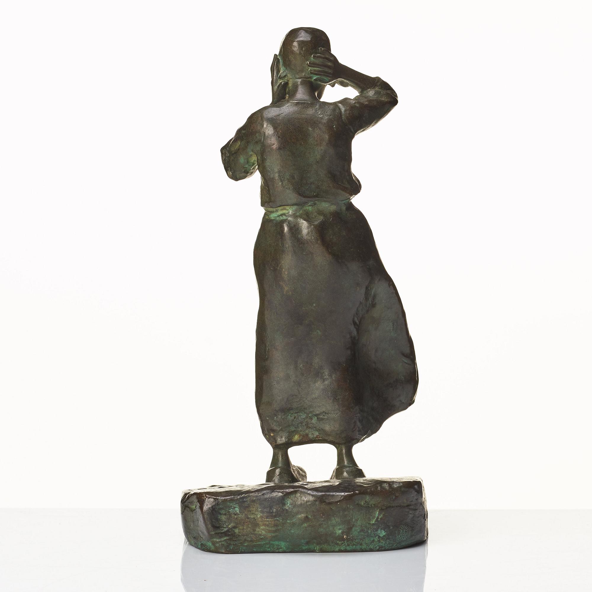 Ruth Milles, "Flicka i blåst" (=Young woman in the wind).