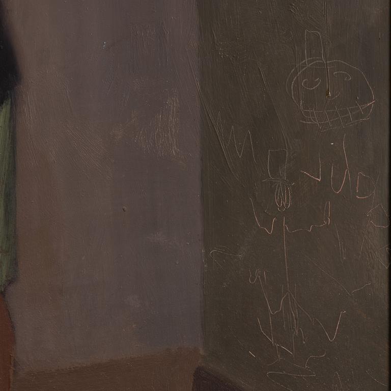 Pelle Åberg, Kvinna i pälsjacka.