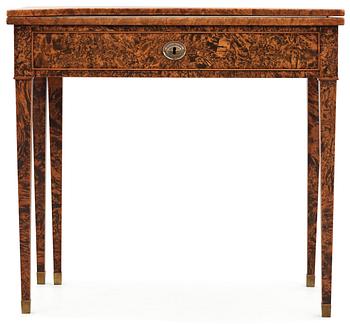 A Gustavian 18th century card table by J. Siölin.