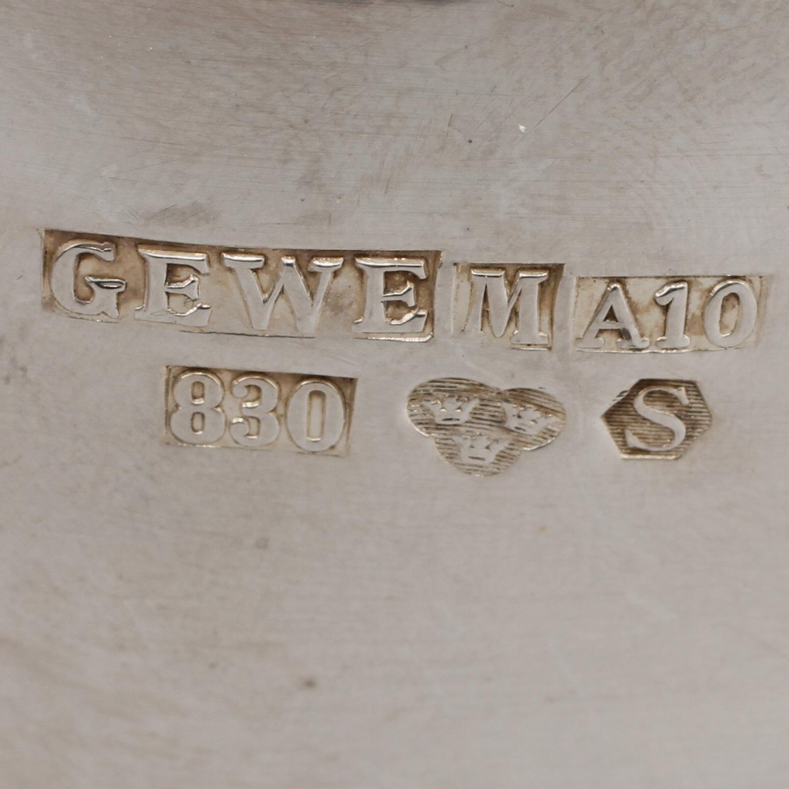 SOCKERSKRIN, silver, GEWE, 1975. Vikt ca 330 g.