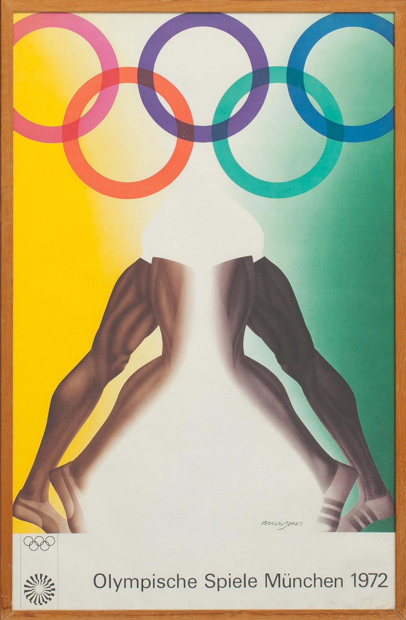 AFFISCHER, 5 st, "Olympische Spiele 1972", bl a Tom Wesselmann.