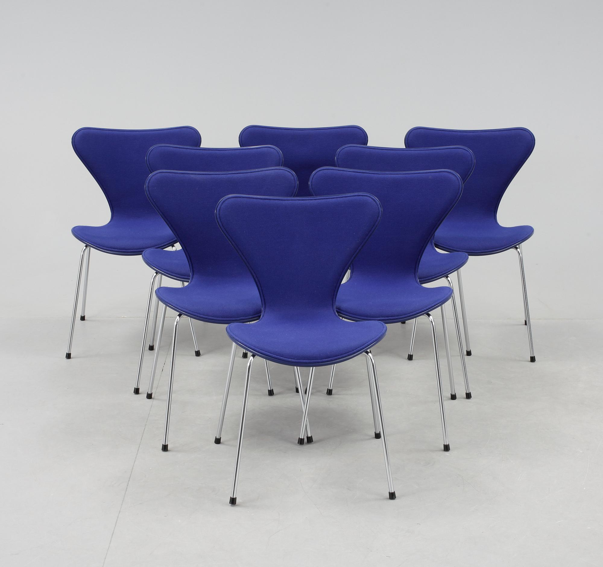 STOL, 8 st, "Sjuan", Arne Jacobsen, Fritz Hansen.