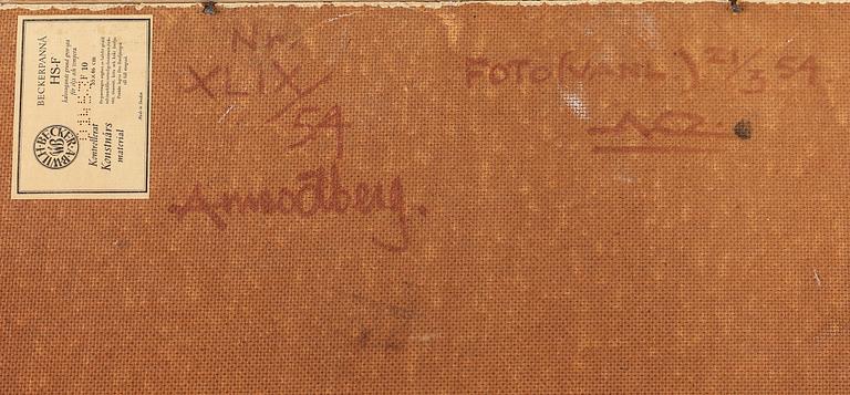 ARNE ÖDBERG, oil on panel, signed and dated -54 verso.