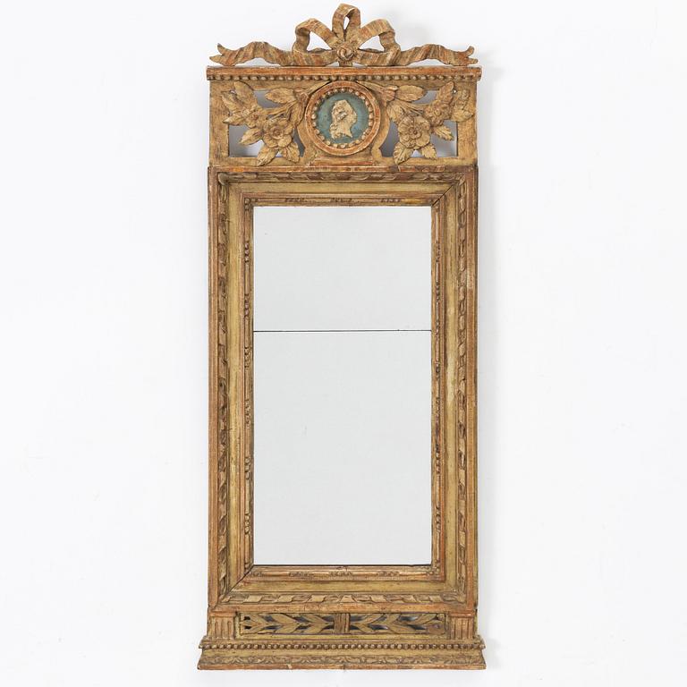 Mirror, Gustavian, late 18th century.