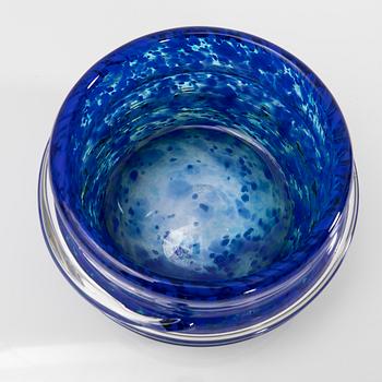 Monica Backström, Bowl, glass, "Spinning Wheel", Kosta Boda.