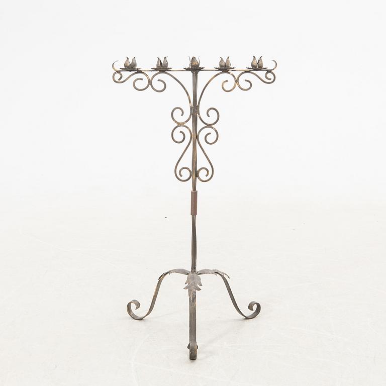 Golvljusstake 1900-talets mitt smide.