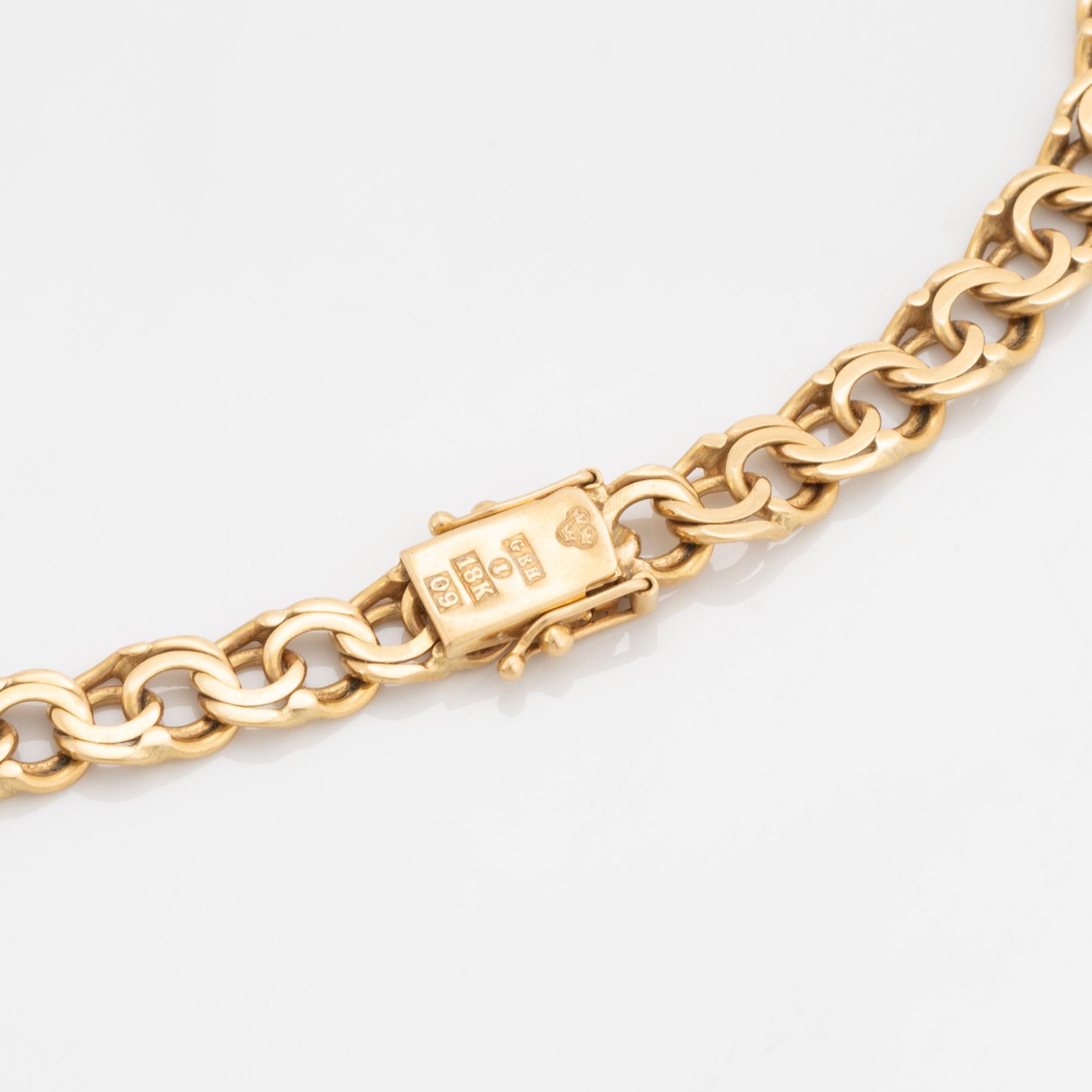 18K gold necklace.