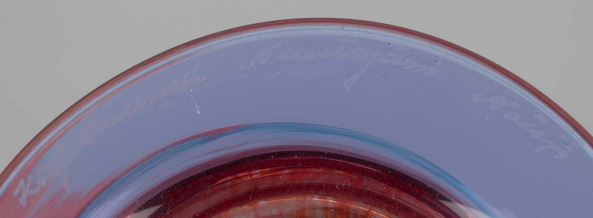 POKAL, glas, sign. Kaj Franck Nuutajärvi Notsjö. 1970-tal.