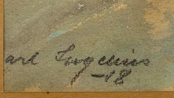 KARL INGELIUS (FINLAND), akvarell, sign. och dat. -18.