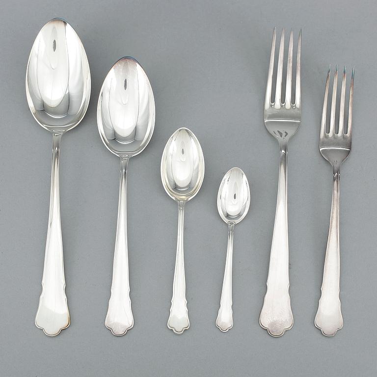 BESTICKSERVISDELAR, 72 delar, GAB, Stockholm, bl.a. 1948. Vikt ca 2435 gram.