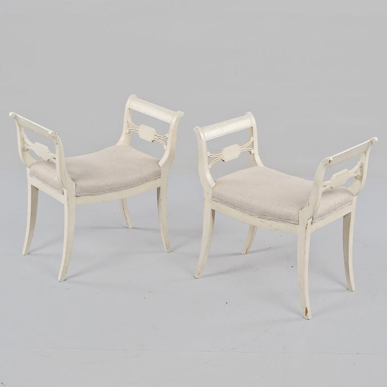 BANKETTER, ett par, senempir, omkring 1800-talets mitt.