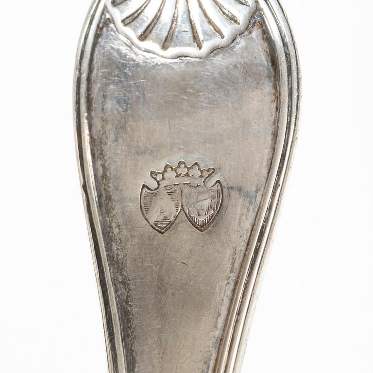 Johan Petter Grönvall, Matskedar, 6 st samt såssked, Stockholm 1826-1827.