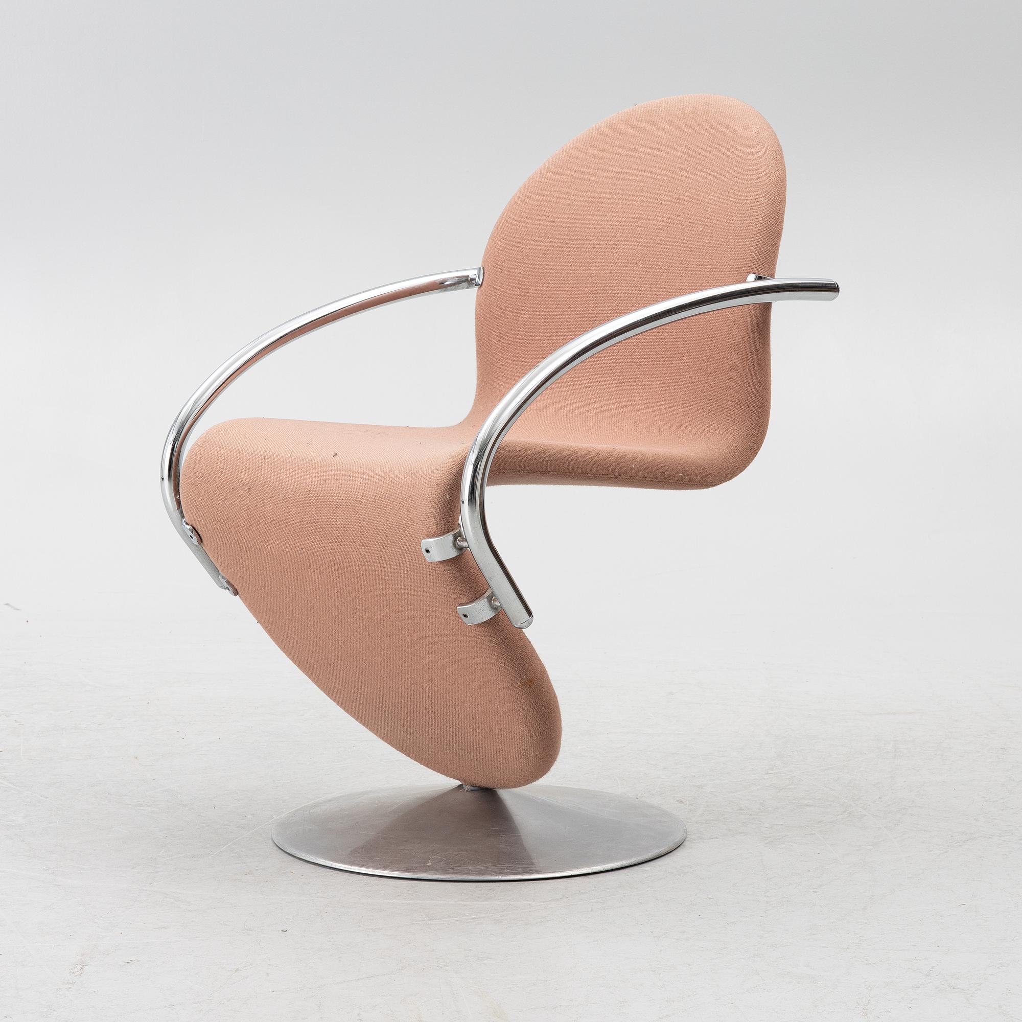 Verner Panton, a '1-2-3-system' armchairs, Denmark, 1970's/80's.