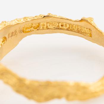 Björn Weckström, ring 18K gold with an eight-cut diamond, Finland 1979. By Lapponia.