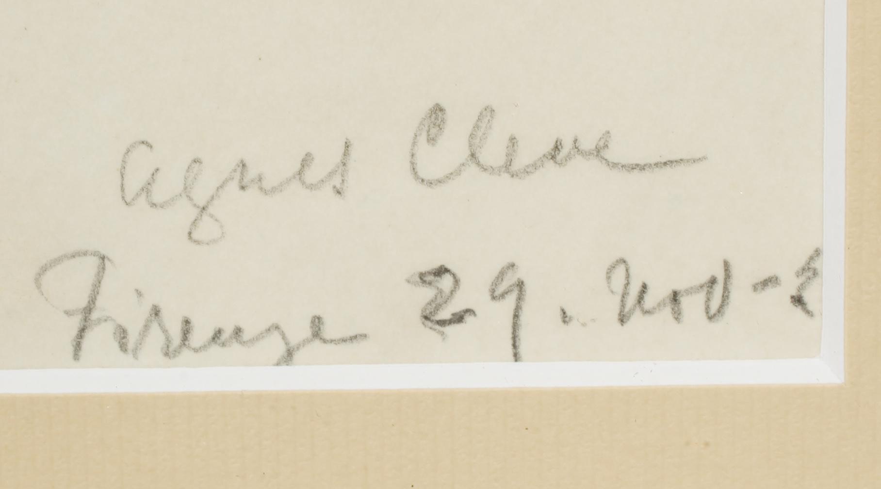 AGNES CLEVE, blandteknik, signerad och otydligt daterad Firenze 2?.
